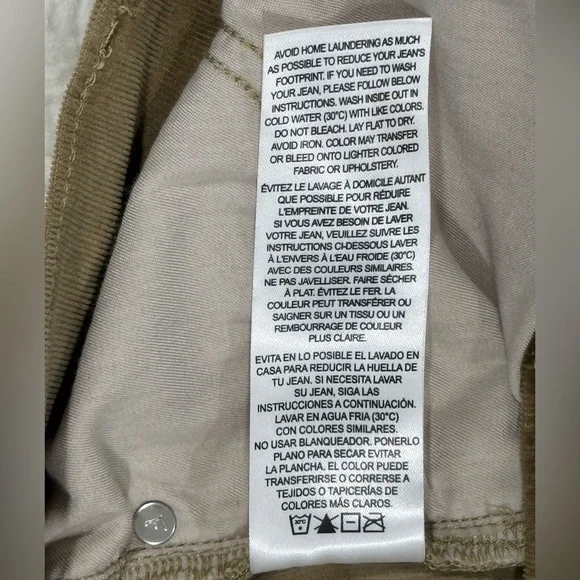 FRAME DENIM/ Women’s Tan Corduroy / Le Sleek Straight / Size 28 - Picture 9 of 10